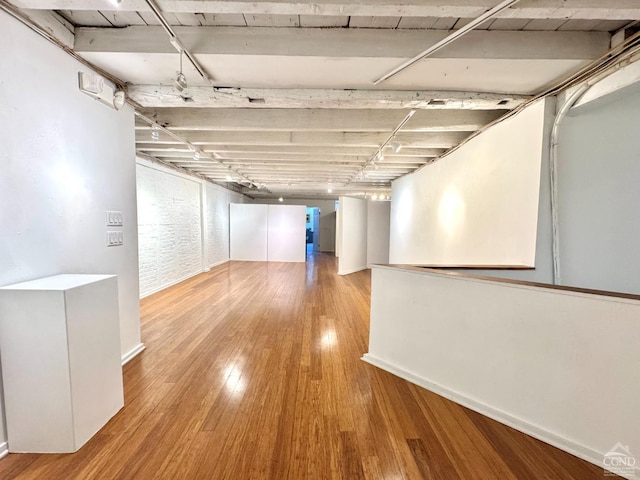398 Main St, Catskill, NY 12414 - basement featuring hardwood / wood-style flooring and baseboards