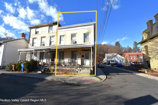 multi unit property with a porch