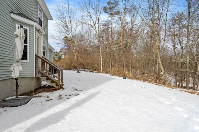 view of snowy yard