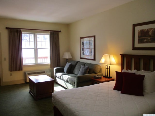 62 Liftside Dr Unit 306F1, Hunter, NY 12442 - carpeted bedroom with radiator heating unit