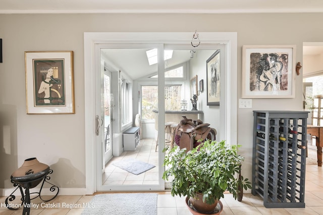 33 Cottonwood Ln, Woodstock, NY 12498 - tiled living room featuring plenty of natural light and lofted ceiling