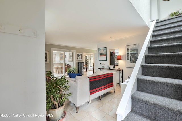 33 Cottonwood Ln, Woodstock, NY 12498 - stairway featuring tile patterned flooring