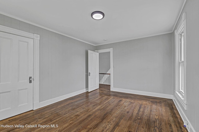 345 Lucas Ave, Kingston, NY 12401 - spare room with crown molding, wood finished floors, and baseboards