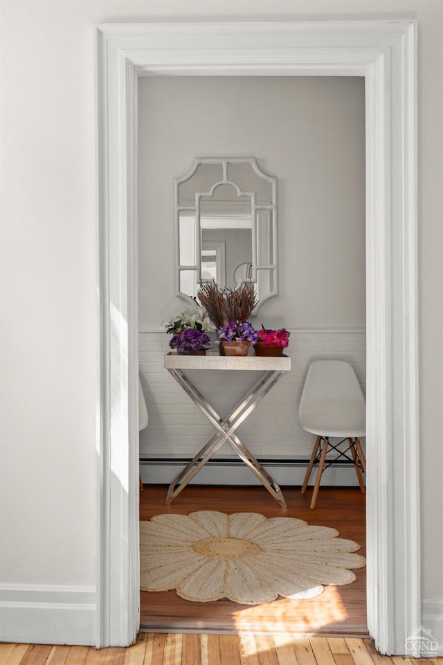 7 Mckinstry Pl, Hudson, NY 12534 - detailed view of a baseboard radiator and wood finished floors