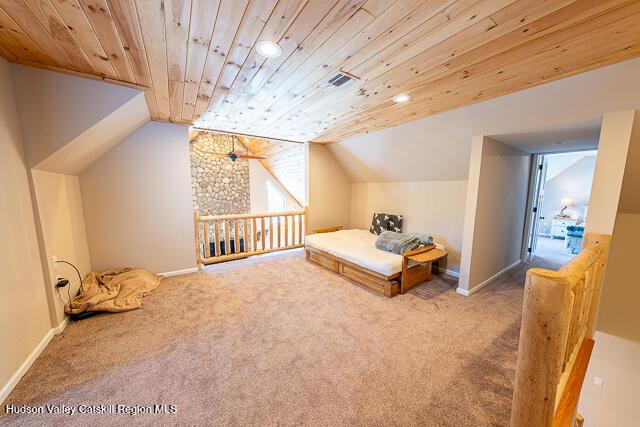 TBD Aden Hill Rd, Neversink, NY 12765 - garage featuring recessed lighting, wooden ceiling, and wood walls