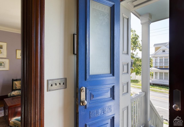 44 Worth Ave, Hudson, NY 12534 - foyer entrance featuring crown molding