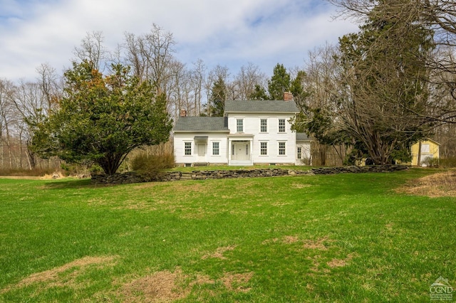 1606 Bulls Head Rd, Stanfordville, NY 12581 - view of front of home with a chimney and a front lawn