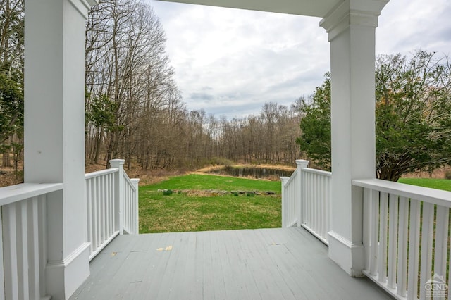 1606 Bulls Head Rd, Stanfordville, NY 12581 - wooden terrace with a lawn