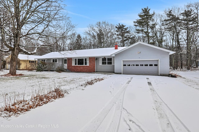 ranch-style home with a garage