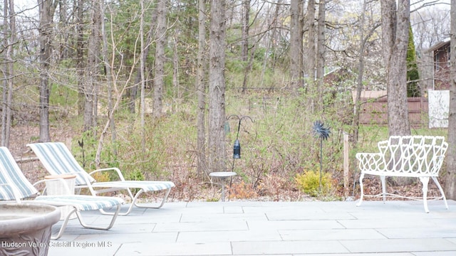 view of patio with fence