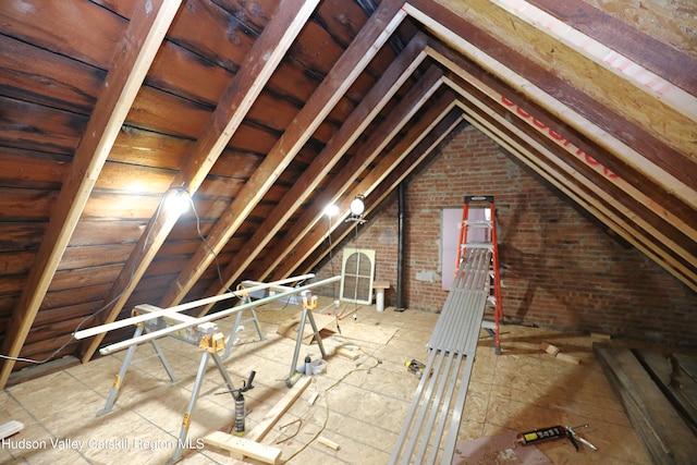 view of attic