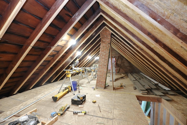 view of attic