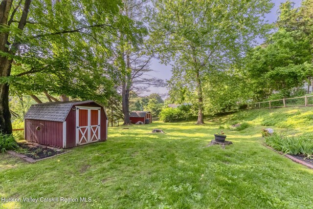 331 Joys Ln, Hurley, NY 12443 - view of yard with a storage shed and view of scattered trees