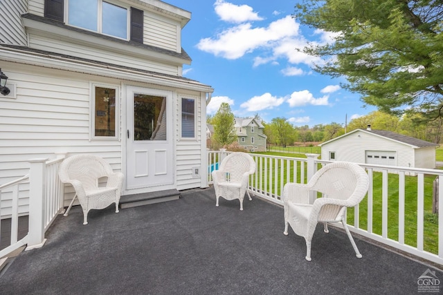 470 W Main St, Catskill, NY 12414 - view of patio with an outbuilding