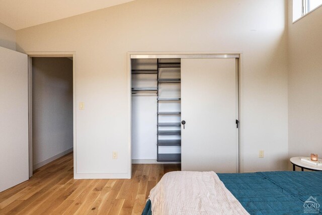 998 Willow Brook Rd, Milan, NY 12514 - bedroom featuring wood finished floors, lofted ceiling, and baseboards