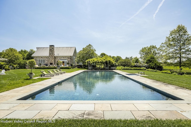 147 Moadock Rd, Millerton, NY 12546 - outdoor pool featuring a yard