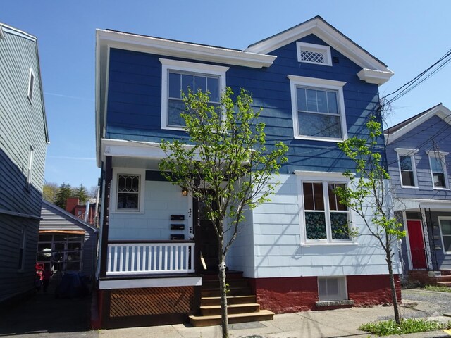 32-34 8th St, Hudson, NY 12534 - view of front facade with covered porch