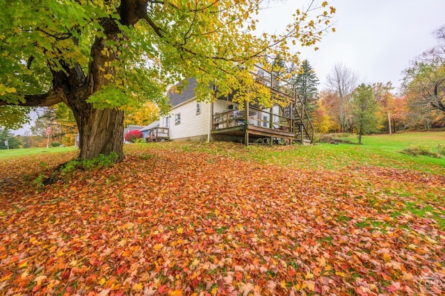 1013 Plank Rd, Averill Park, NY 12018 - view of yard with a deck