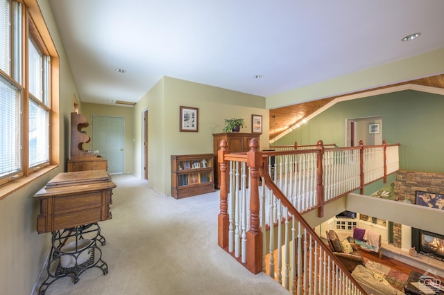1013 Plank Rd, Averill Park, NY 12018 - hall featuring carpet and an upstairs landing