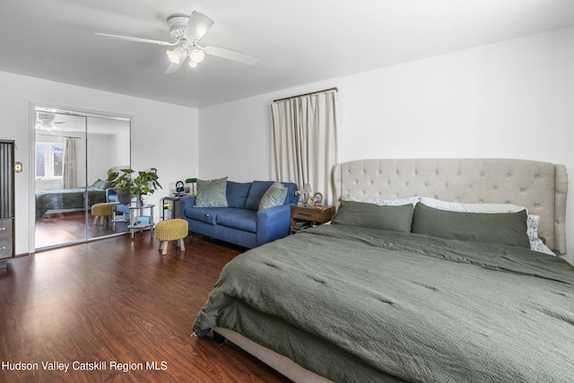 60-62 Stony Rd, Accord, NY 12404 - bedroom with wood finished floors and ceiling fan