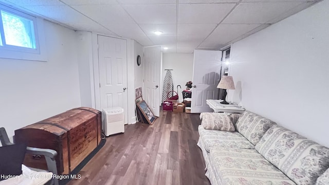 252 Rte 199, Red Hook, NY 12571 - living room with wood finished floors and a drop ceiling