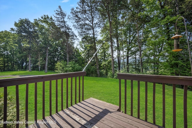 17 Boice Mill Rd, Kerhonkson, NY 12446 - deck featuring a lawn