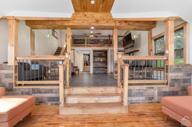 106 Earles Ln, Gilboa, NY 12076 - stairway featuring ceiling fan