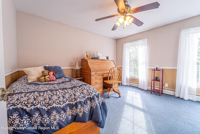 319 Garrison Woods Ln, Wallkill, NY 12589 - bedroom featuring a ceiling fan and carpet flooring