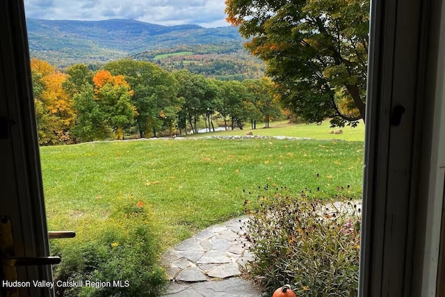 76 Smith Rd, Preston Hollow, NY 12469 - view of green lawn featuring a mountain view