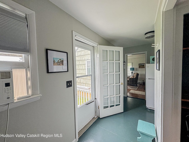76 Smith Rd, Preston Hollow, NY 12469 - doorway with healthy amount of natural light and concrete floors