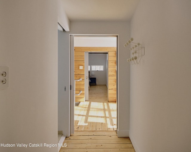 hallway featuring light hardwood / wood-style floors