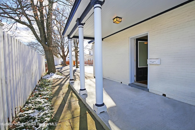 11 W Bridge St, Saugerties, NY 12477 - kitchen featuring freestanding refrigerator, dishwasher, light tile patterned flooring, and dark countertops