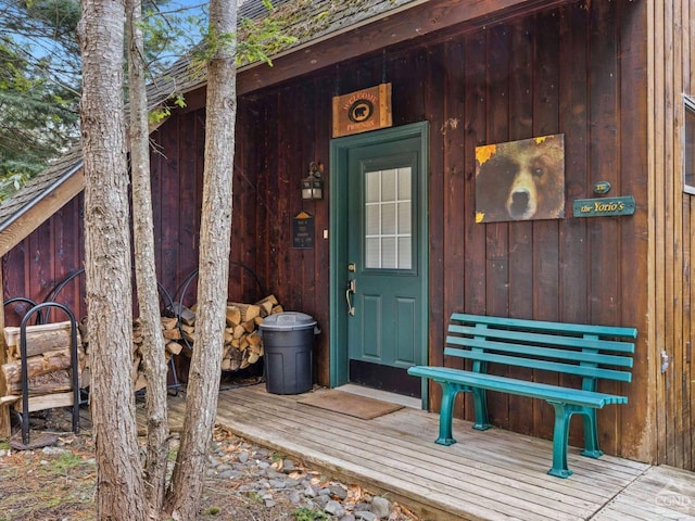 view of doorway to property
