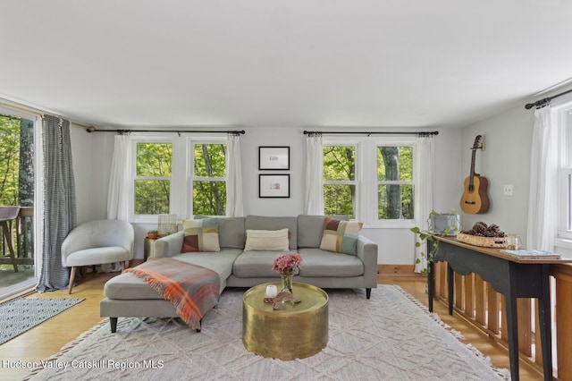 194 High Falls Rd, Saugerties, NY 12477 - living area featuring plenty of natural light and wood finished floors