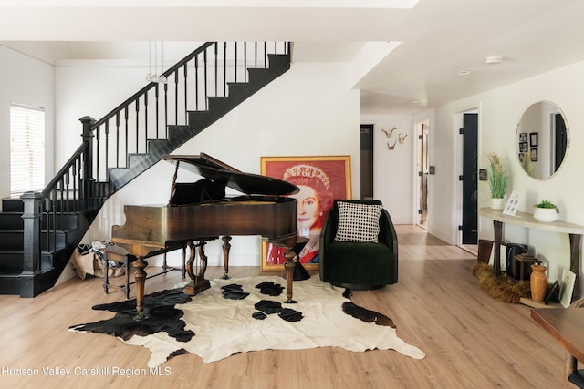 394 Macmore Rd, Roxbury, NY 12474 - living area featuring wood finished floors and stairs