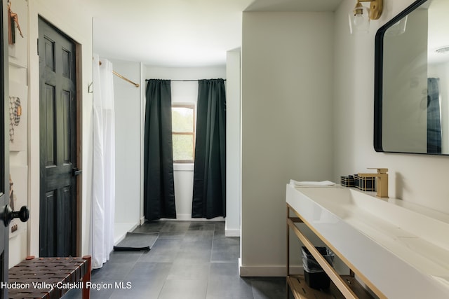 394 Macmore Rd, Roxbury, NY 12474 - bathroom featuring baseboards and vanity