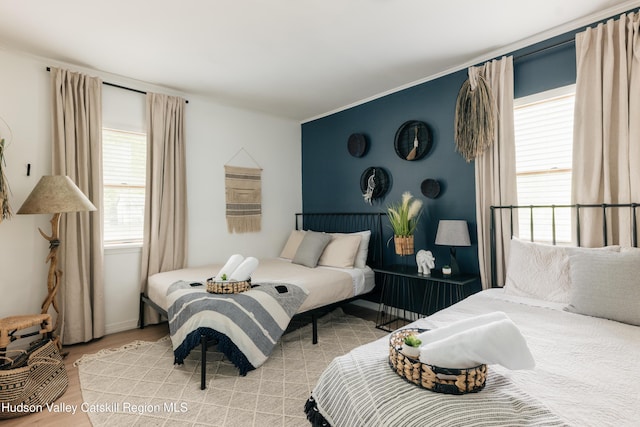 394 Macmore Rd, Roxbury, NY 12474 - bedroom with ornamental molding and light wood-type flooring