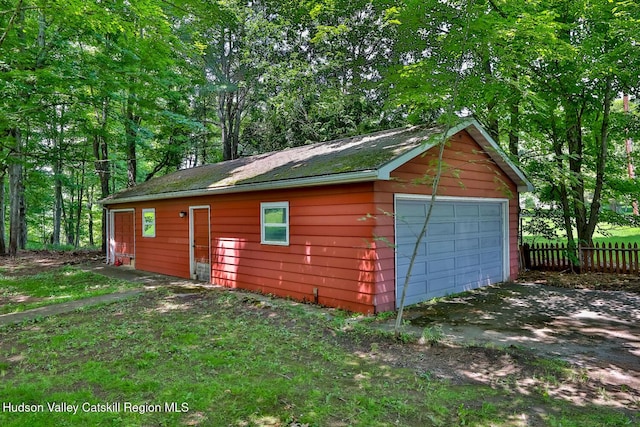 18 Maplewood Ave, Windham, NY 12496 - view of home's exterior featuring a garage and an outbuilding