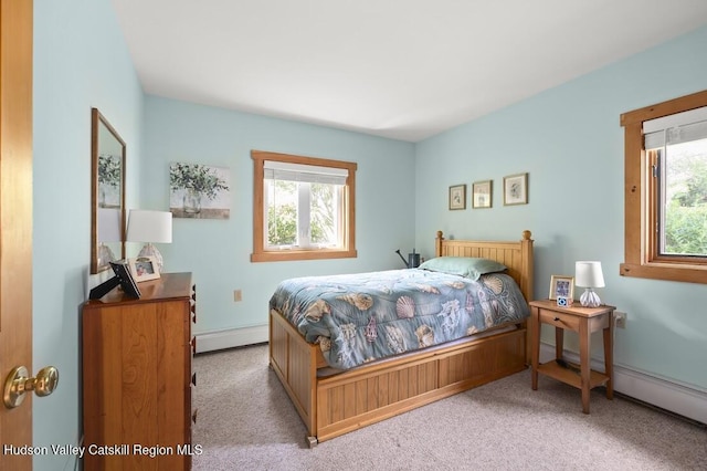 1024 Lakeview Rd, Copake, NY 12516 - carpeted bedroom with a baseboard heating unit