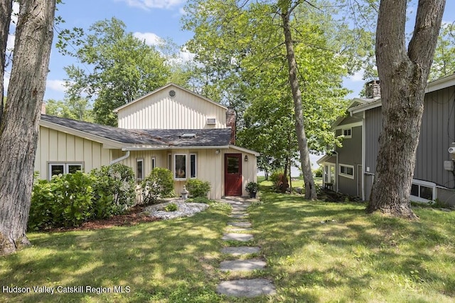 1024 Lakeview Rd, Copake, NY 12516 - view of front of house featuring a front lawn and a chimney