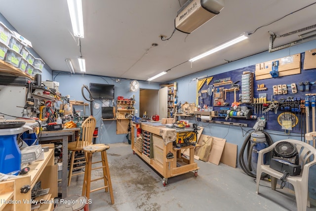 16 Fording Place Rd, Lake Katrine, NY 12449 - miscellaneous room featuring a workshop area and concrete floors