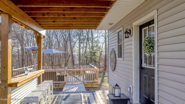 view of wooden deck