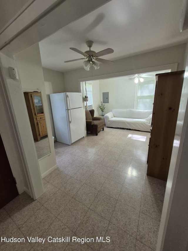 514 Upper Cherrytown Rd, Kerhonkson, NY 12446 - living room featuring a ceiling fan