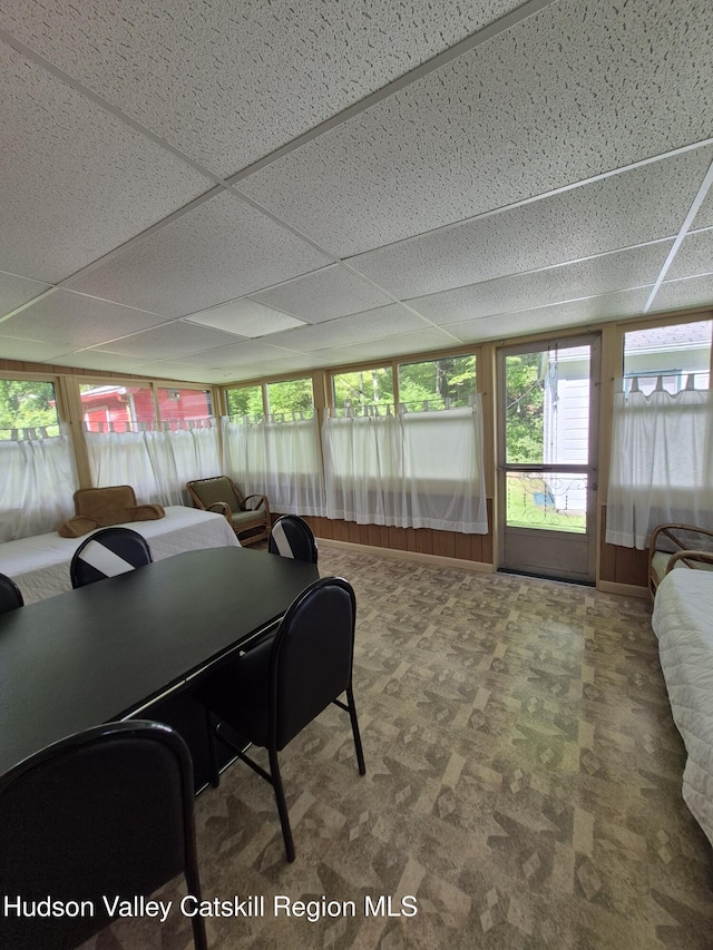 514 Upper Cherrytown Rd, Kerhonkson, NY 12446 - sunroom featuring a drop ceiling