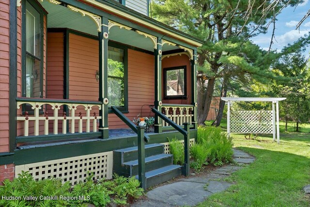 4930 State Route 81, Greenville, NY 12083 - entrance to property with a porch and a yard