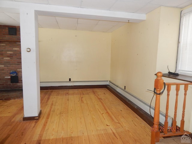 4700 Potter Hollow Rd, Preston Hollow, NY 12469 - basement with wood-type flooring and a drop ceiling