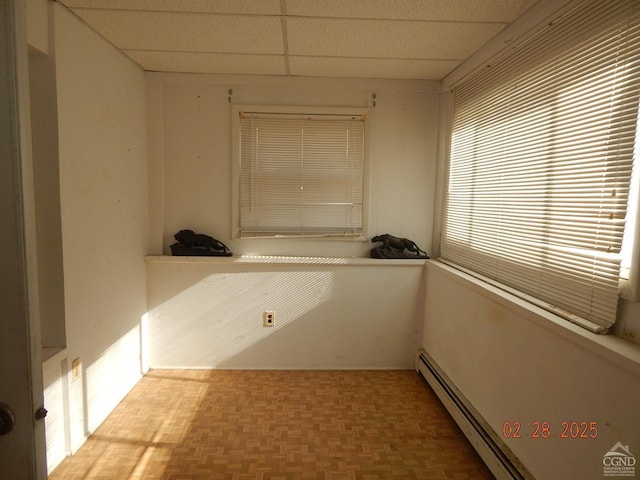 4700 Potter Hollow Rd, Preston Hollow, NY 12469 - unfurnished room with a drop ceiling and a baseboard radiator