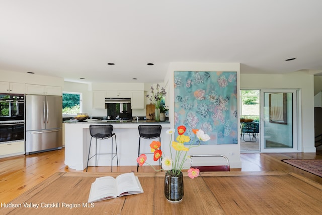 1114 County Route 3, Ancram, NY 12502 - dining area featuring light wood-style floors and recessed lighting