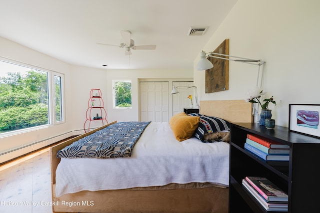 1114 County Route 3, Ancram, NY 12502 - bedroom featuring multiple windows and ceiling fan