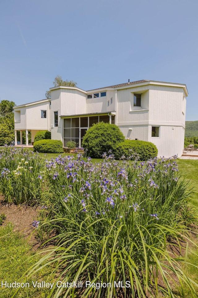 1114 County Route 3, Ancram, NY 12502 - rear view of house with a sunroom